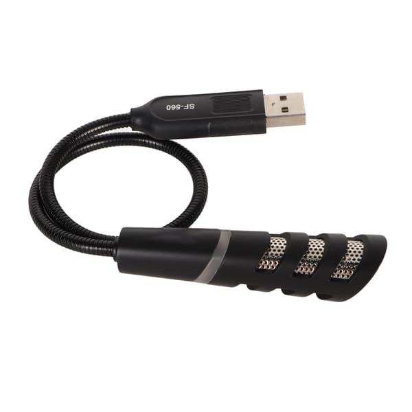 Mini USB-mikrofon brusreducering enknapps tyst design drivrutinsfri USB-svanhalsmikrofon för bärbar dator stationär dator