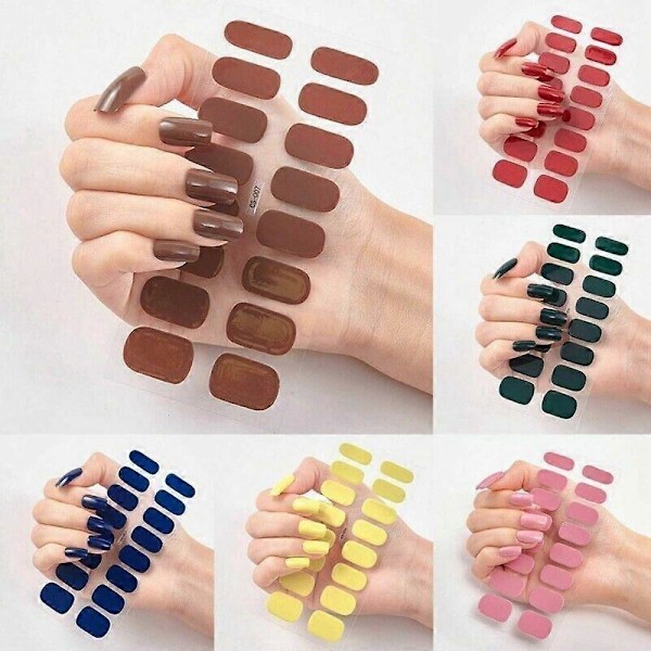 Selvklebende negleklistremerker, glittergradient neglekunstdekorasjoner, 16 stykker1