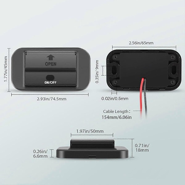 Bil USB-oplader Autocamper Oplader Stikpanel til Motorcykel Både Bus Blåt Lys-Rødt Lys Rødt Lys