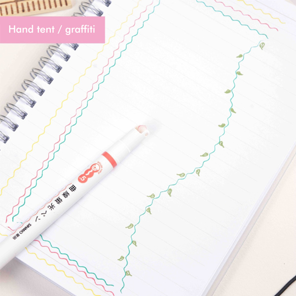 6 stk. farvede kurvepenne med 6 farver Fine Tips Journal Planner Penne til Journaling Note Tegning Scrapbook Kunst Kontorartikler