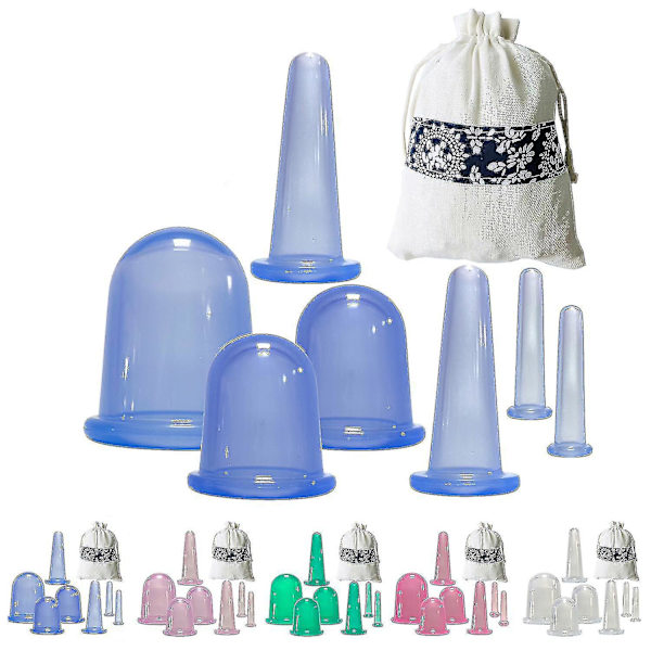 Silikon Vacuum Cupping Set för Anti-Cellulit Massage Smärtlindring - 7 st Grön