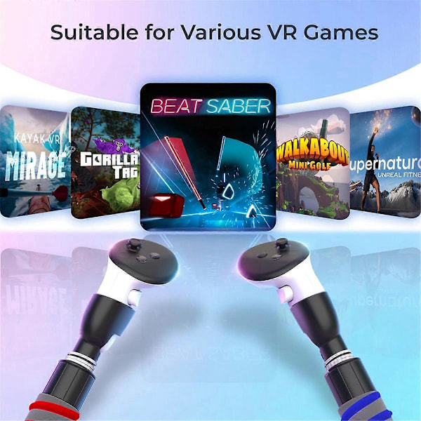 For 3 VR Golf Spillkontroller Håndtak Svart