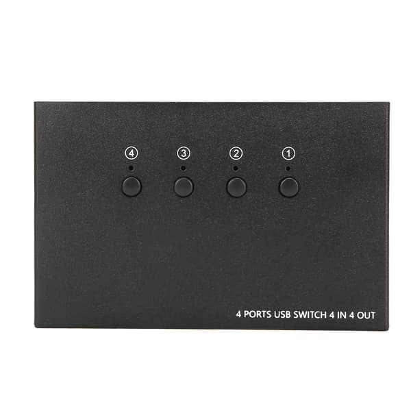 USB-switcher til udskrivning, deling af tastatur og mus, computertilbehør, 4 indgange, 4 udgange