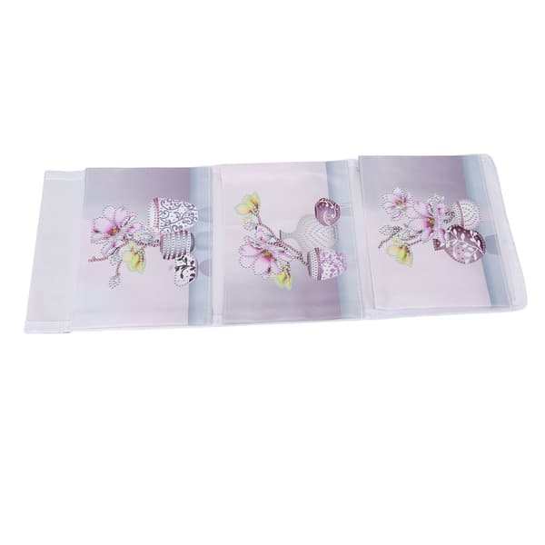 Strassmålning Hängande Förvaringsväska DIY Kul 3 Fickor Vas Mönster 5D Strassmålningsväskor för Presenter