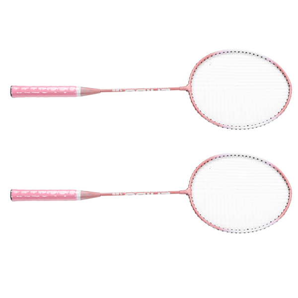 Badmintonracketer Rosa Profesjonelle Separate Badmintonracketer i Jernlegering for Nybegynnere Studenttrening