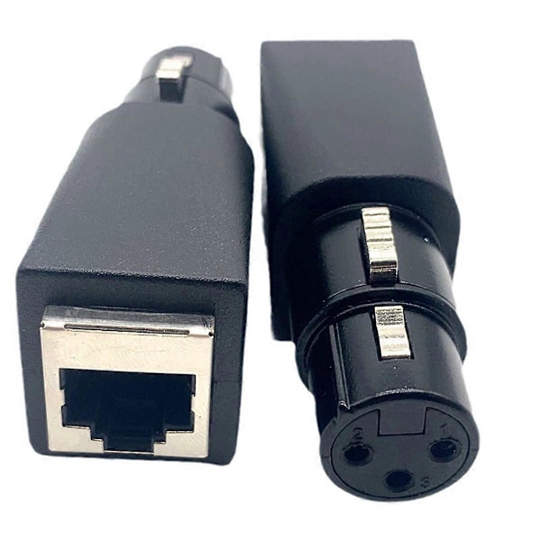 RJ45-liittimeen RJ45 Ethernet - 3-nastainen XLR-sovitin naaras