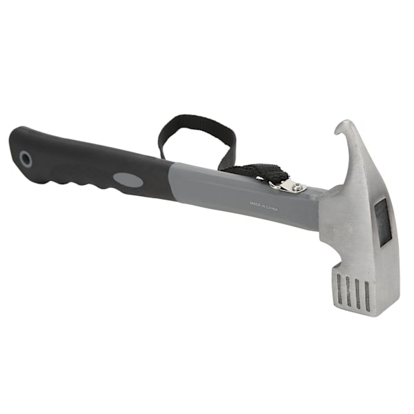 Camping Hammer Heavy Duty Bærbar Multifunktion Camping Telt Hammer med Trækker Forbindelsesledning til Udendørs Sort