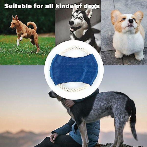 Frisbees för Hundar, Disc Hundleksak, Interaktiva Träningsleksaker för Utomhusbruk, Tuggleksak för Mellanstora Hundar 2 Stycken