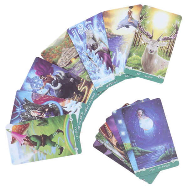 78-delad engelsk tarotkortlek i belagd pappersdivination, framtidsberättande spel för nybörjare