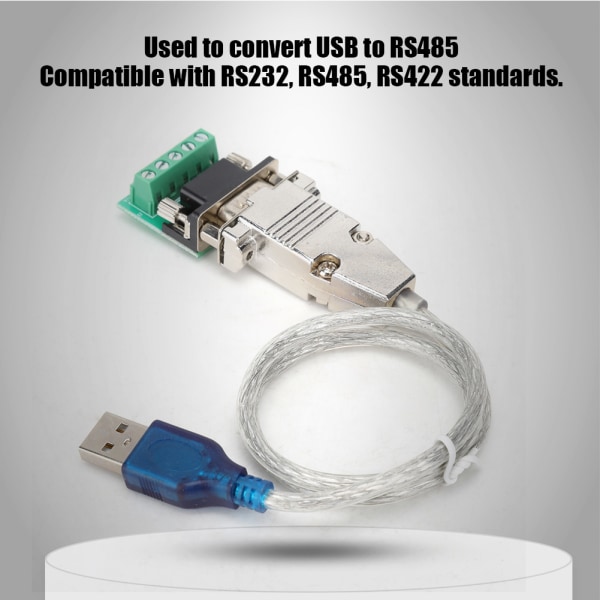 USB till RS485 adapterkabelomvandlare kompatibel med RS232 RS485 RS422 standarder