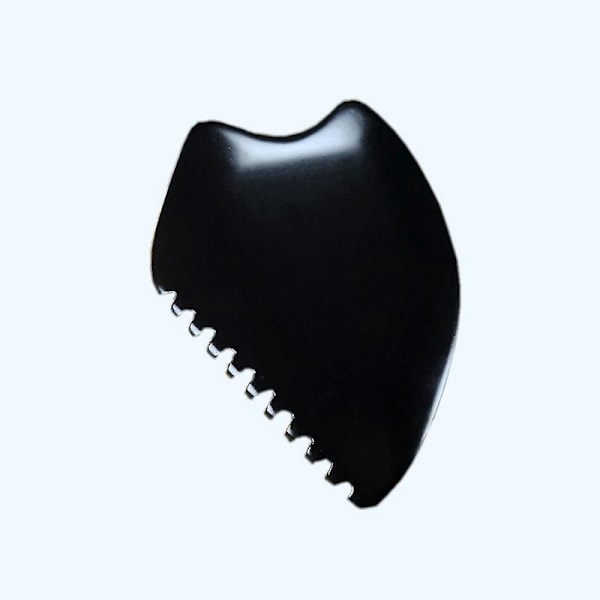 Gua Sha Ansikts- og Kroppsmassasjeverktøy, Svart Bianstone Guasha-brett for Tradisjonell Akupunkturterapi