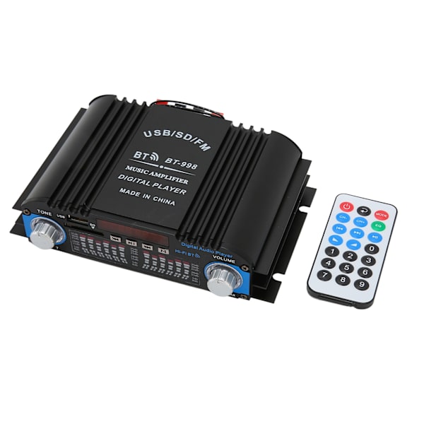 12V Auton Vahvistin Audio Subwoofer Kaiutin Langaton Bluetooth-vahvistinlevy Kaukosäätimellä