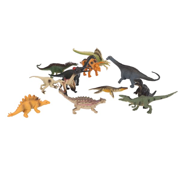 12 stk. mini dinosaurfigurer, simulering, statiske barneleketøy, ornamenter for barn