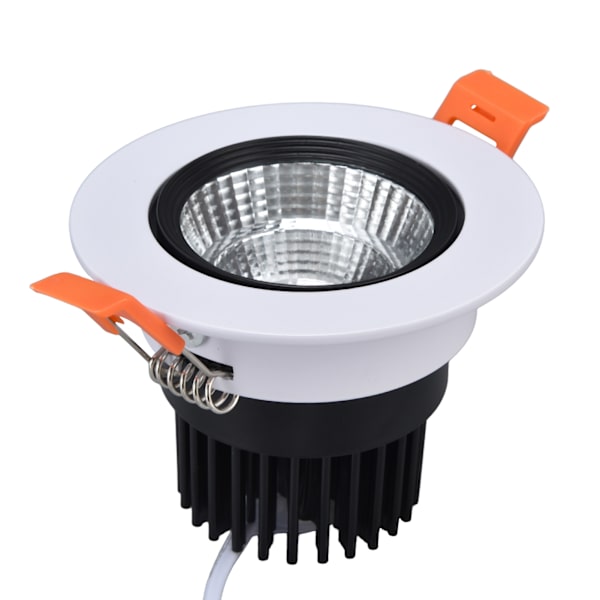 Indbygget belysning 7W Hvidt lys 6000K 75mm Hul Justerbar vinkel LED loftslampe til køkken soveværelse 100‑264V