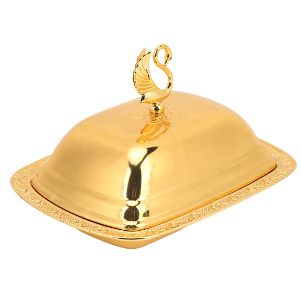 Guld frugtbakke Elegant rustfast europæisk frugtfad med låg til køkkenborde Skriveborde Lounges Buffeter Bryllup Barer