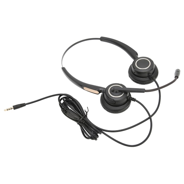 Kundeservice Headset Støjreducerende USB Kabel Kontrol Kablet Hovedtelefoner til Kontor Forretning 3.5mm