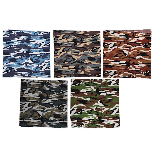 5 st bomullstyg 5 färger kamouflage poplin DIY handgjord lapptäcke sömnad hantverk 48x48cm