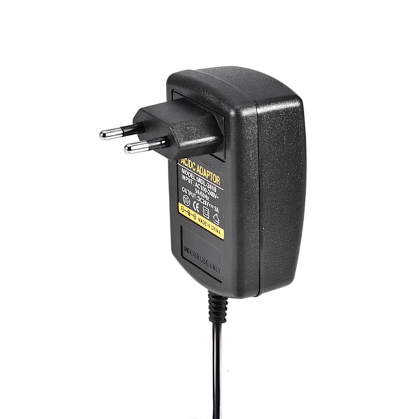 Universal AC100-240V Till DC 24V 1A Adapter Power Väggladdare sladd 5,5*2,1mm EU-kontakt