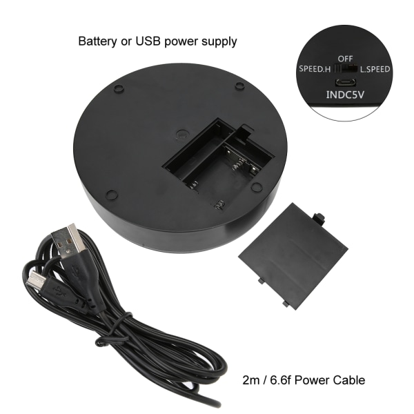 10 kg belastningskapacitet USB elektrisk 360 grader roterende pladespiller