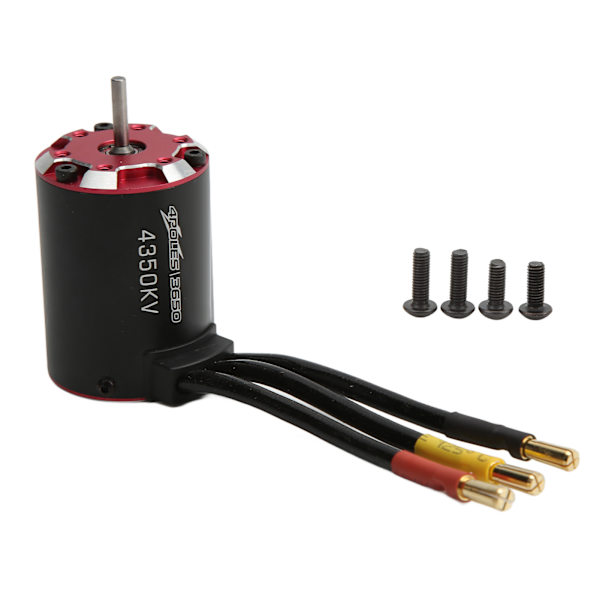 3650 4350KV børsteløs motor 4-polet supersonisk børsteløs motor med temperatursensorport for 1/8 1/10 RC-bil