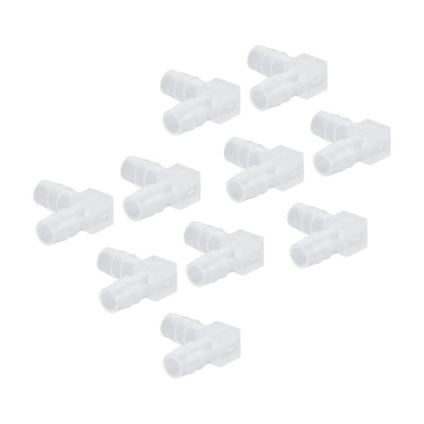 10 stk. Albue Slange Studs Plastik Fitting 90 Graders Lige Barbeforbindelse Adapter L Form til Akvarium 8mm