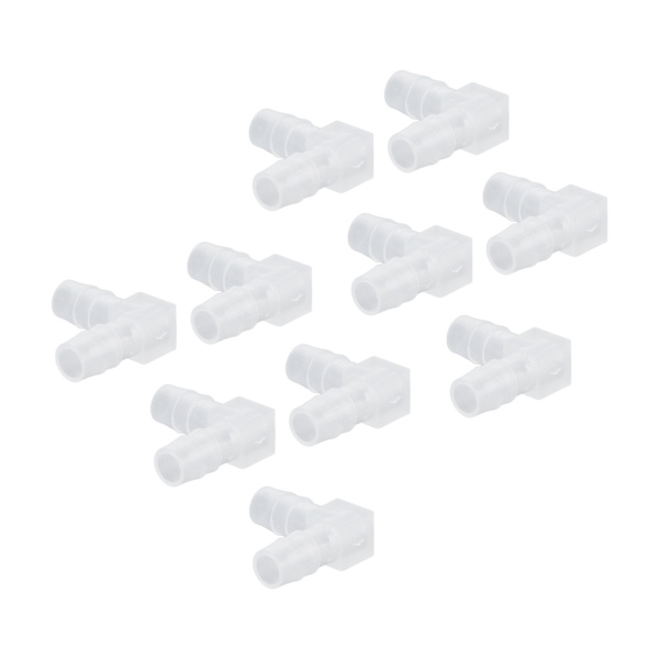 10 stk. albueslange modhage plastfitting 90 grader lige modhager ledadapter L form til akvarium 8 mm