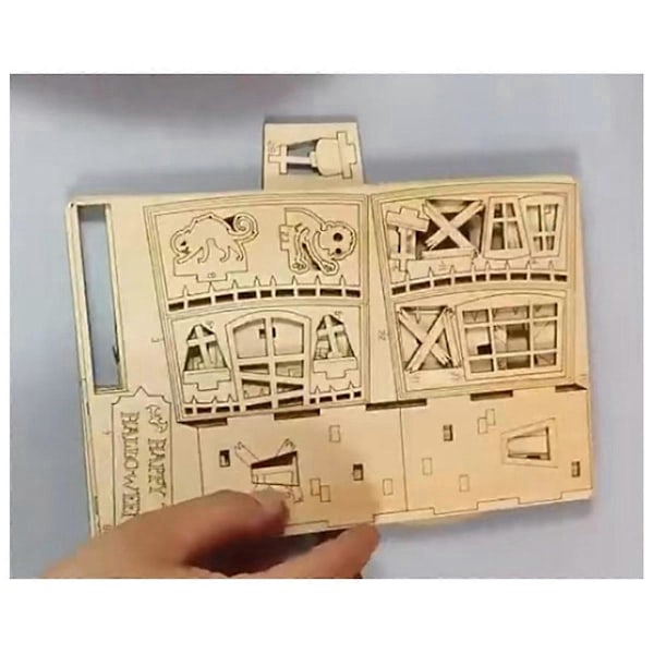 3D Puinen Halloween Kummitustalo Palapeli, Luova Puinen Palapeli