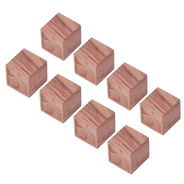 8 stk. æterisk olie diffuser kvadratisk enkel kompakt rosentræ materiale naturlig stil aroma diffuser til soveværelse garderobe