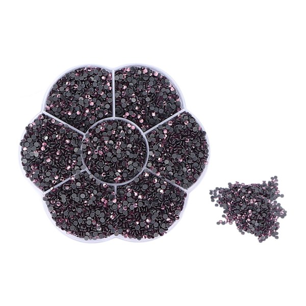 14400 stk. Rhinestones skinnende gennemsigtige dekorative neglekunst tilbehør til tøj skoS601 lys lilla