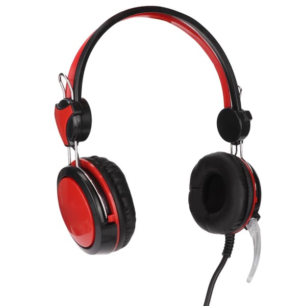Gaming Headset Støjreducerende Stereo Ergonomisk Kablet Computer Gaming Hovedtelefon med Mikrofon til PC Rød