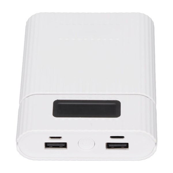 M09 4x18650 DIY Powerbank med mikroingång LED-display Svetsfri batteriförvaringsbox Vit