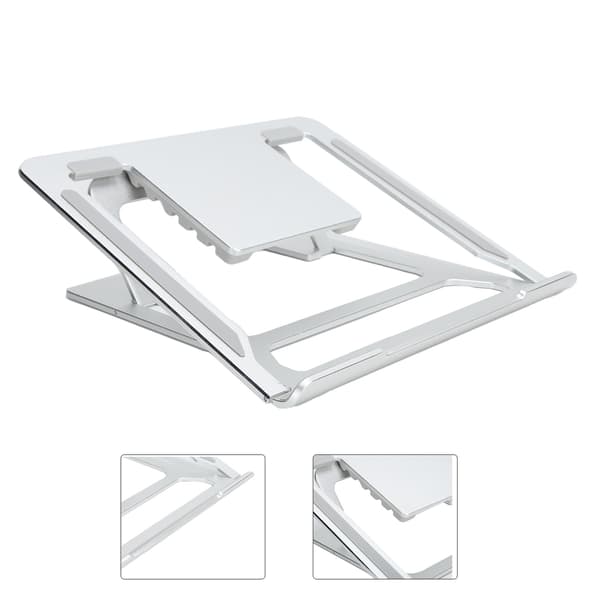 Bärbar datorställ hopfällbart bärbart silver aluminiumlegering C6 laptopfäste för 11-17 tums bärbara datorer