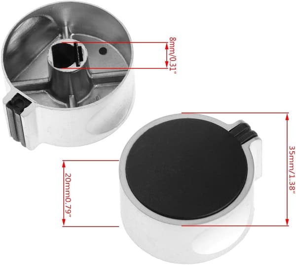 2st 8mm 0 Graders Hål Metall Gashäll Spisvred Universal Ersättning