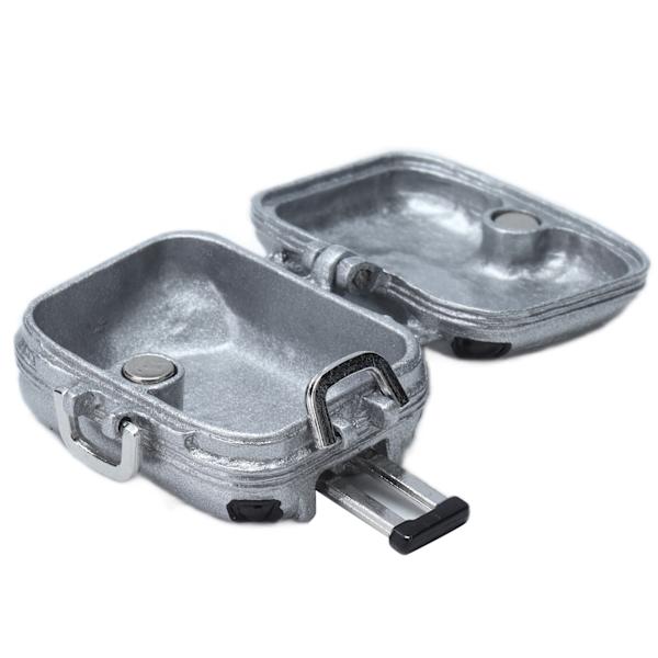 Mini matkalaukku, kova, söpö simulaatio, elämän kohtaus, nuket, matkalaukku nukkekodille, hopea