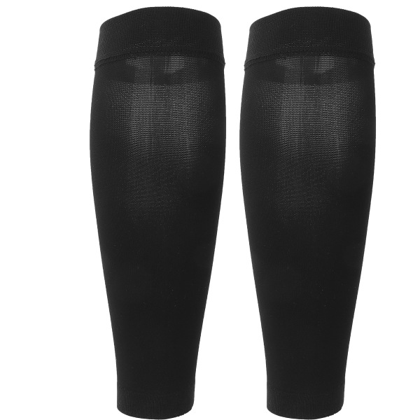 Vadkompressionsärm Dam Mjuka elastiska ben Formstrumpor för löpning (svart)L