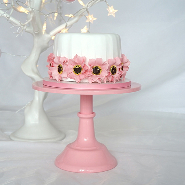 Kaktårtställ Minimalistisk Stabil Dekorativ Multifunktionell Tårtbricka Hållare för Cupcake Dessert Frukt Rosa S