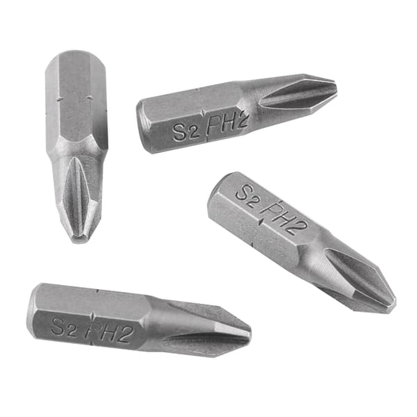 10 stk 25 mm lengde 1/4 tomme sekskantet skaft S2 magnetiske PH2 krysshode skrutrekkerbits