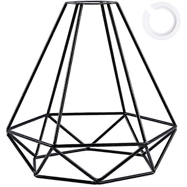 Taklampskärm, Metall Lampskärmar, Svart Trådlampskärm, för Kök, Matsal, Sovrum, Hall
