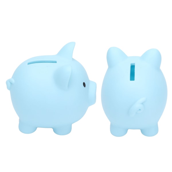 Piggy Bank Robust Slitesterk Vinyl Tegneserie Dyr Pig Mynt Cash Piggy Bank Gutt Jente GaveBlå