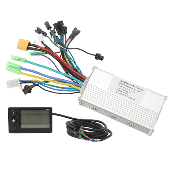 Elektrisk cykelcontroller sæt 36V 48V 60V 500W 28A børsteløs 3 tilstandscontroller 866 LCD displaypanel cykelkonverteringssæt