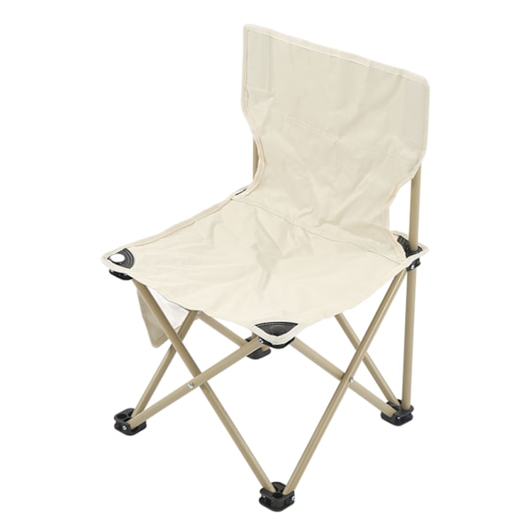 Fällbar stol förhindrar halkning Lätt bärbar campingstol med förvaringsväska för fiske picknick grill beige L