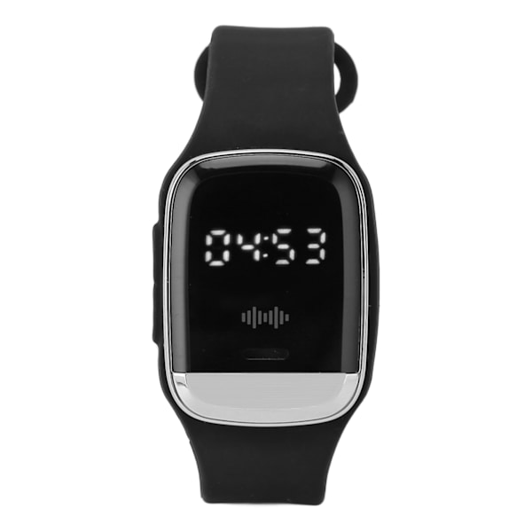 Ultralydsafvisende urremme Time Display Temperaturovervågning USB Genopladeligt Repellent Armbånd Sort
