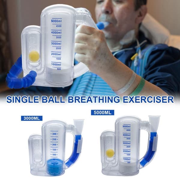 3000ml/5000ml Lungtræner Åndedrætstræner Volumetrisk Træning Lung Åndedrætstræner