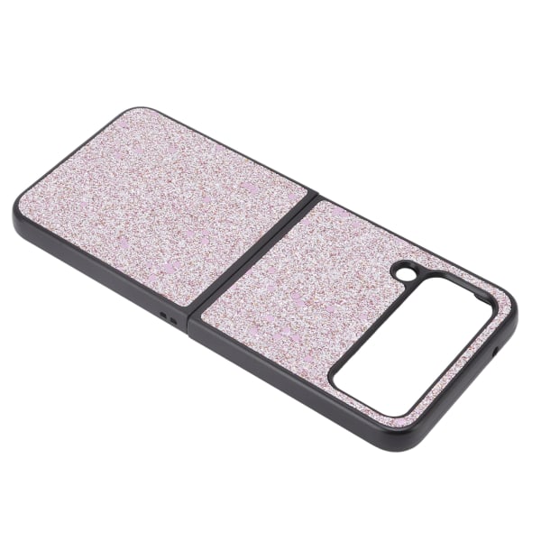 Kiiltävä phone case mokkanahkavuori ABS naarmuuntumaton taitettava näyttö phone case Samsung Galaxy Z FLIP 4 Pink