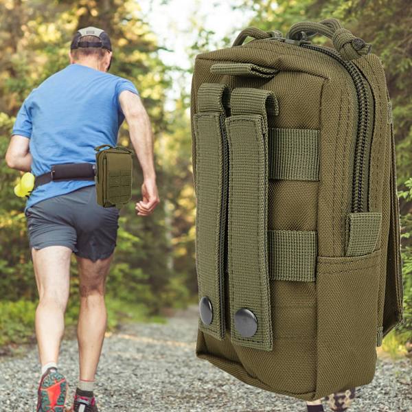Multifunction Outdoor Waterproof Tactics Midjeväska Bärbar Sports Running Handväskor Gröna