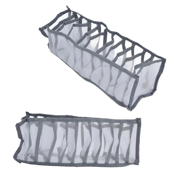 Undertøj Organizer Mesh Sammenfoldelig Åndbar Multi Celler Sokker Opbevaringsboks til BH'er Trusser 11 Celler