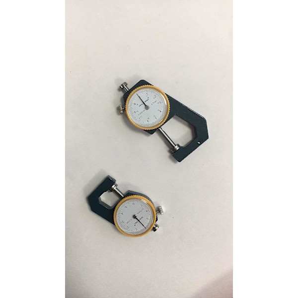 0-10mm tjockleksmätare med platt huvud, 0,1mm urtavla, mekanisk mikrometer