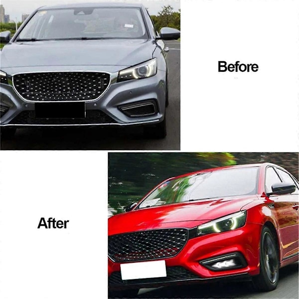 Til MG6 MG 6 17-19 LED Tågelygte Blinklys, Gul+Hvid+Blå