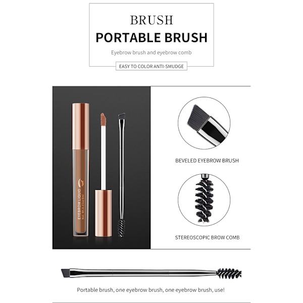 Ögonbrynssmink Långvarig ögonbrynsgel Vattentät Ögonbrynssmink Tint Gel Kit med ögonbrynspenna sminkborste