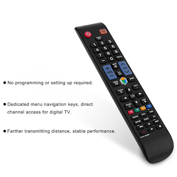 Erstatning Smart TV-fjernkontroll TV-kontroller for Samsung AA59-00580A